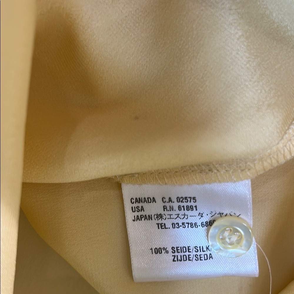 Escada Elegant Yellow Women's Top. Worn once size 46/ L-XL - Picture 6 of 6